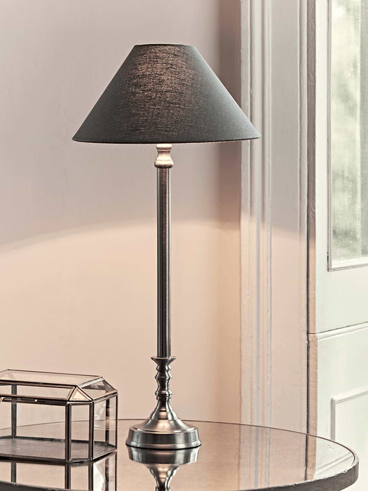 Burnished Silver Bedside Lamp