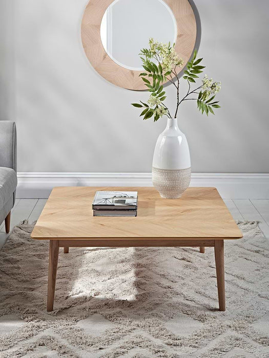 Chevron Oak Coffee Table