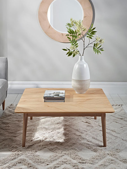 Chevron Oak Coffee Table