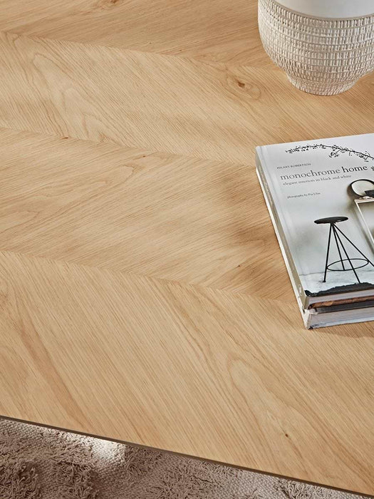 Chevron Oak Coffee Table