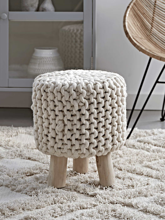 Chunky Knit Mini Stool