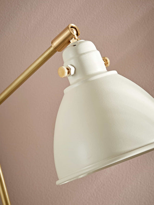 Cream & Brass Desk Lamp