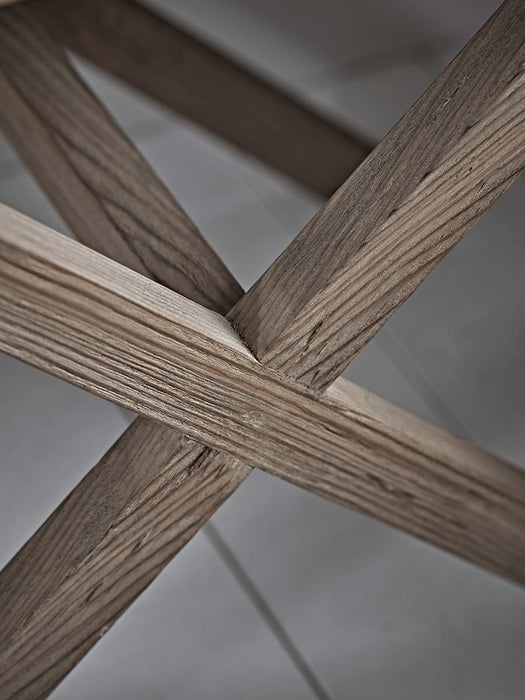 Distressed Cross Leg Bedside Table