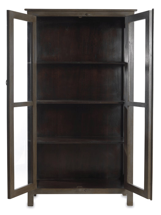 Distressed Painted Wooden Display Cabinet