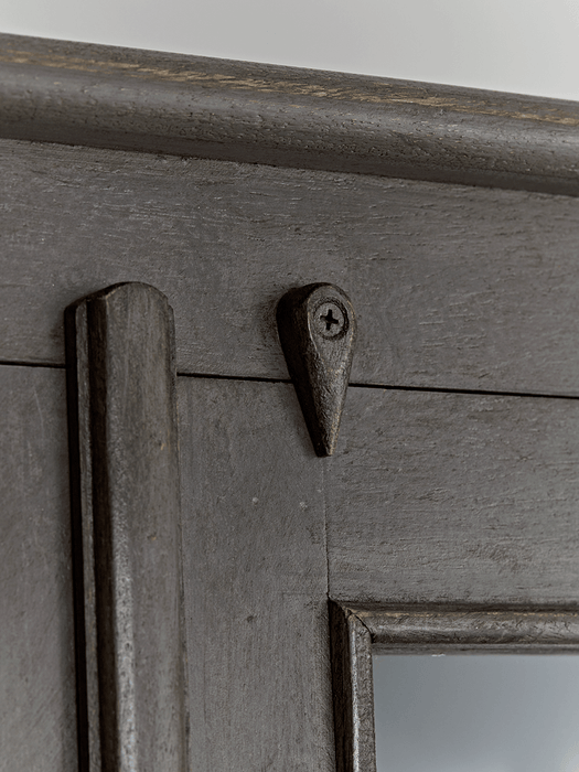 Distressed Painted Wooden Display Cabinet