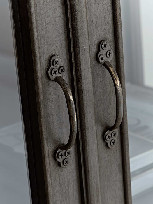 Distressed Painted Wooden Display Cabinet