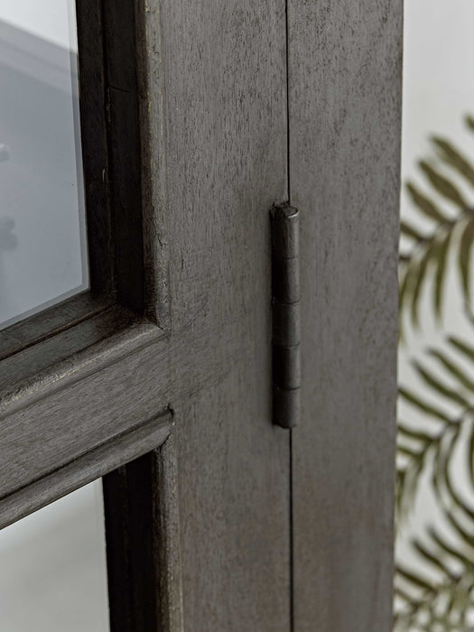 Distressed Painted Wooden Display Cabinet