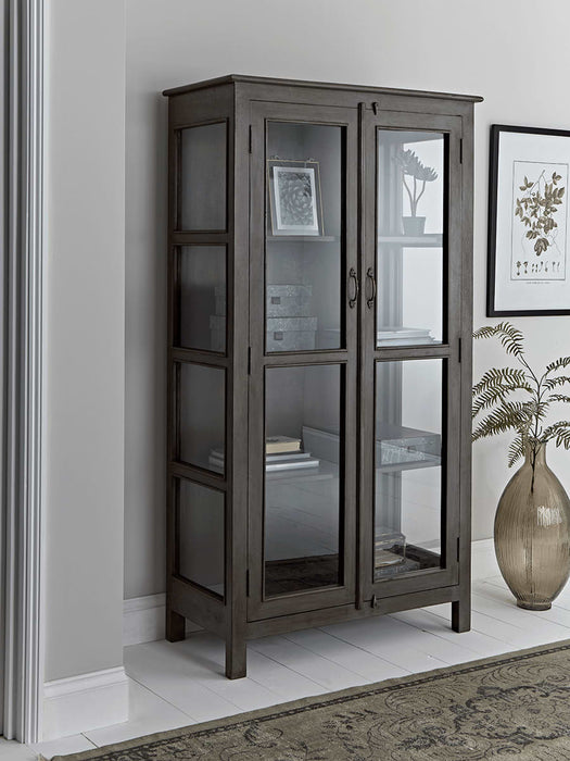 Distressed Painted Wooden Display Cabinet