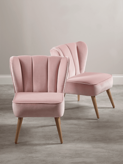 Westbury Chair - Blush Cotton Velvet