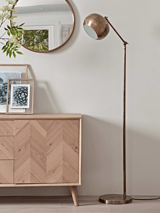 Globe Brass Floor Lamp