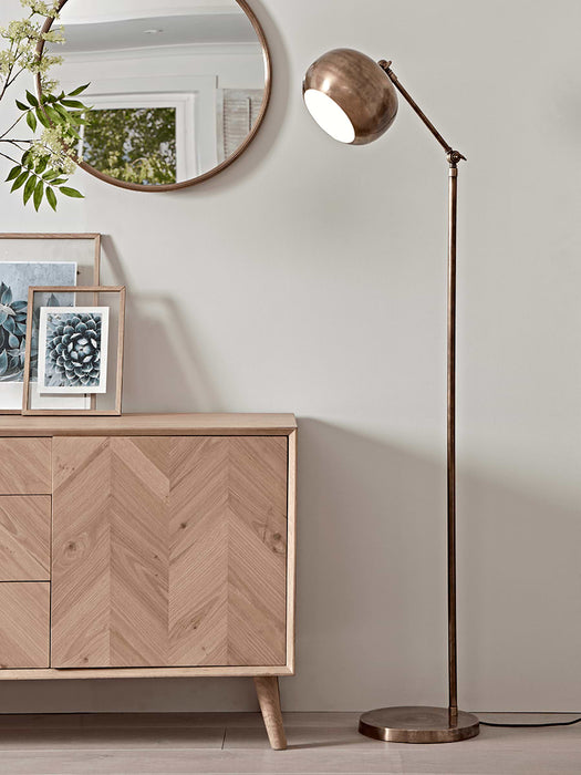 Globe Brass Floor Lamp