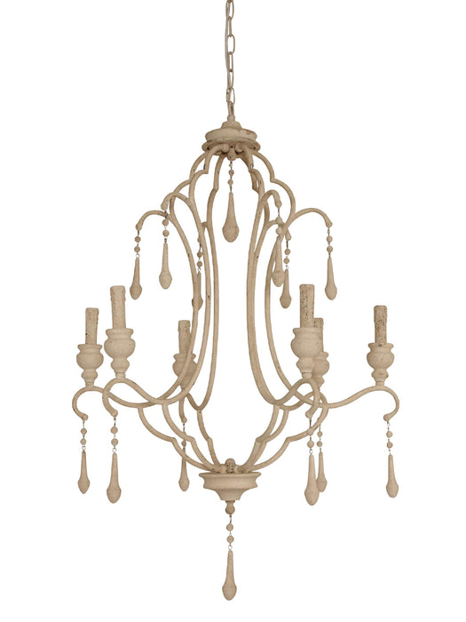 Grand Antique White Chandelier