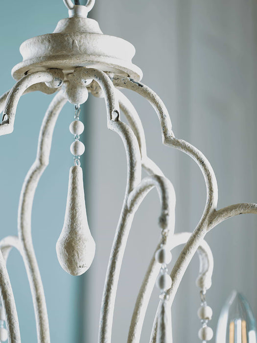 Grand Antique White Chandelier