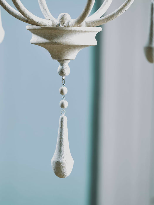 Grand Antique White Chandelier
