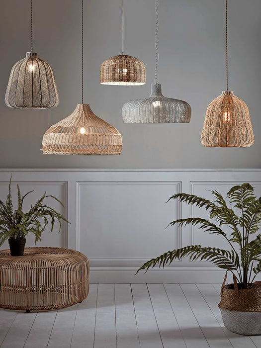 Rattan Pendant - Grey