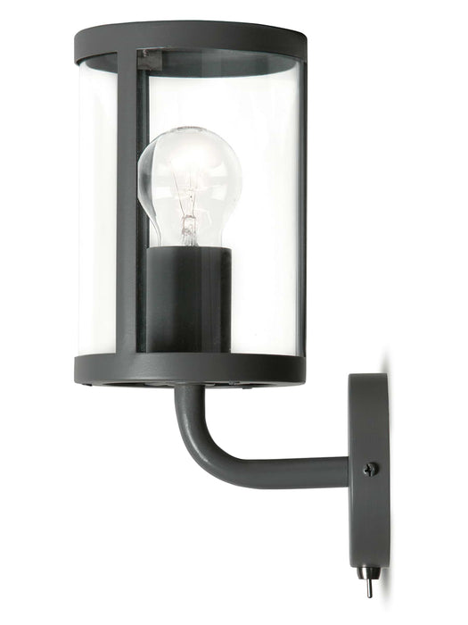 Grey & Glass Wall Light