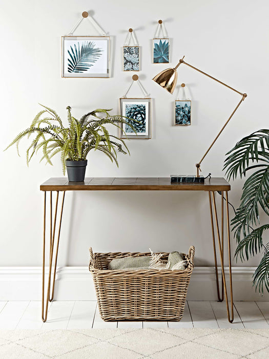 Three Delicate Hanging Frames - Brass