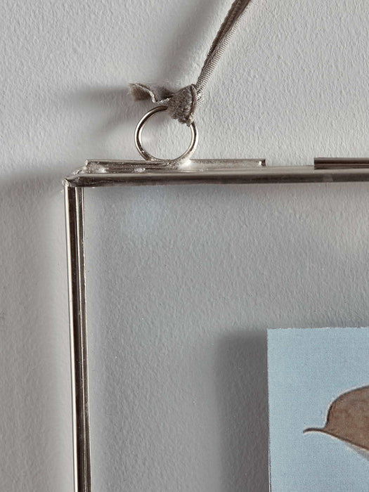 Delicate Hanging Glass Frame - Silver