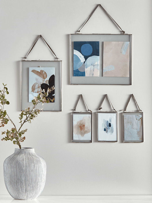 Delicate Hanging Glass Frame - Silver