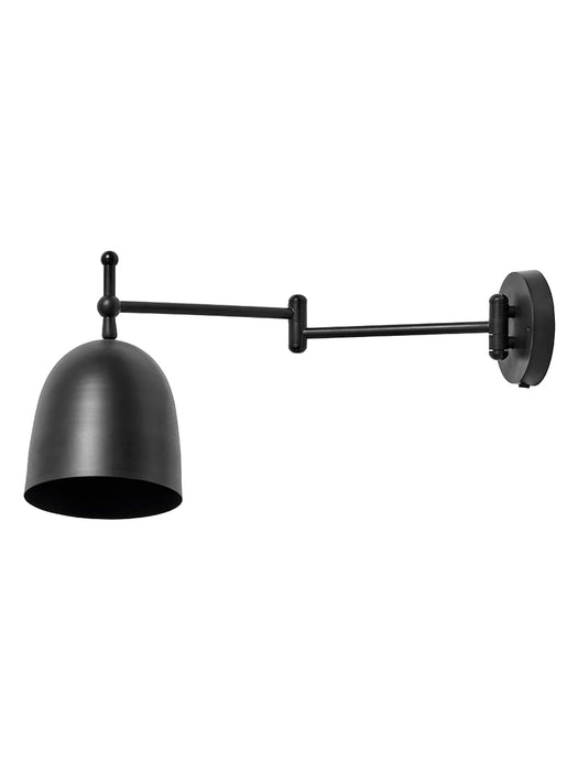 Hinged Metal Wall Light - Black