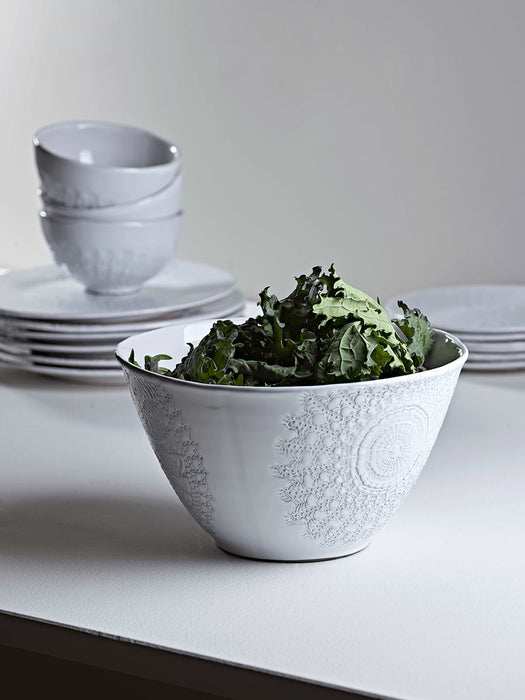 Embossed Lace Serving Bowl