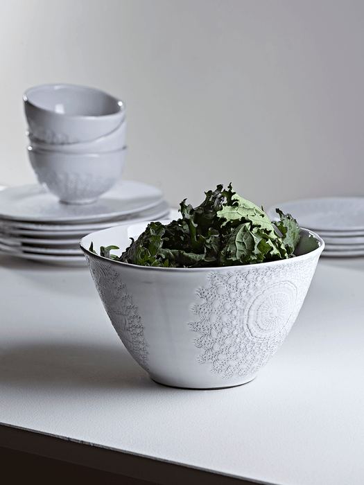 Embossed Lace Serving Bowl