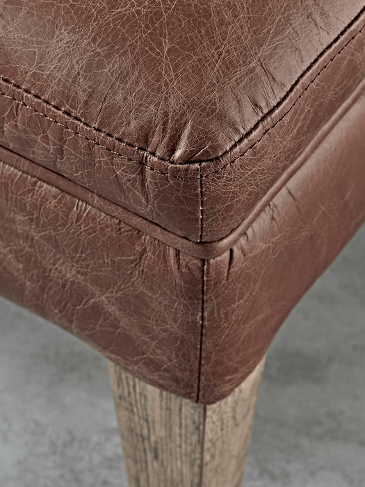 Leather Club Footstool