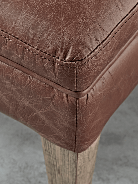Leather Club Footstool