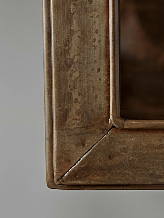 Antiqued Metal Wall Cabinet - Large