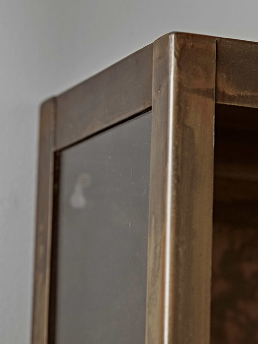 Antiqued Metal Wall Cabinet - Large