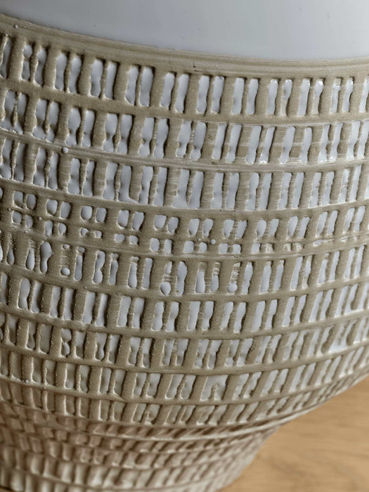 Embossed Glazed Vase - Large