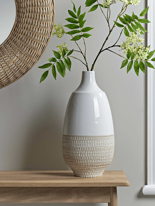 Embossed Glazed Vase - Large