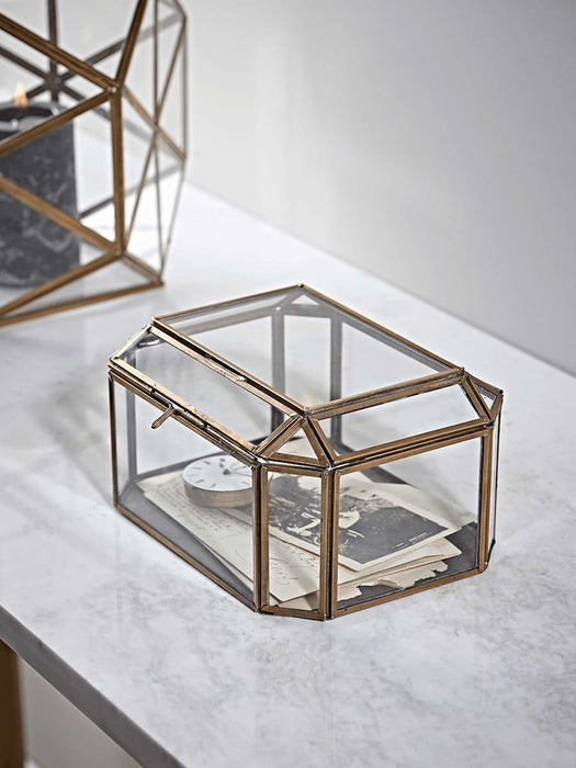 Brass & Glass Trinket Box