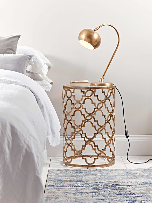 Curved Brass Table Lamp