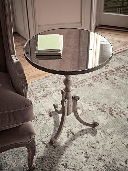 Antiqued Mirror Topped Side Table