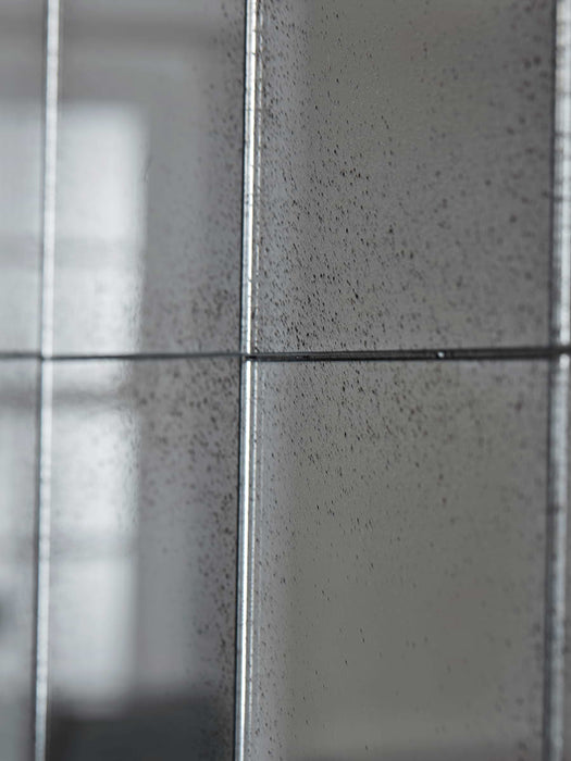 Aged Glass Panel Mirror