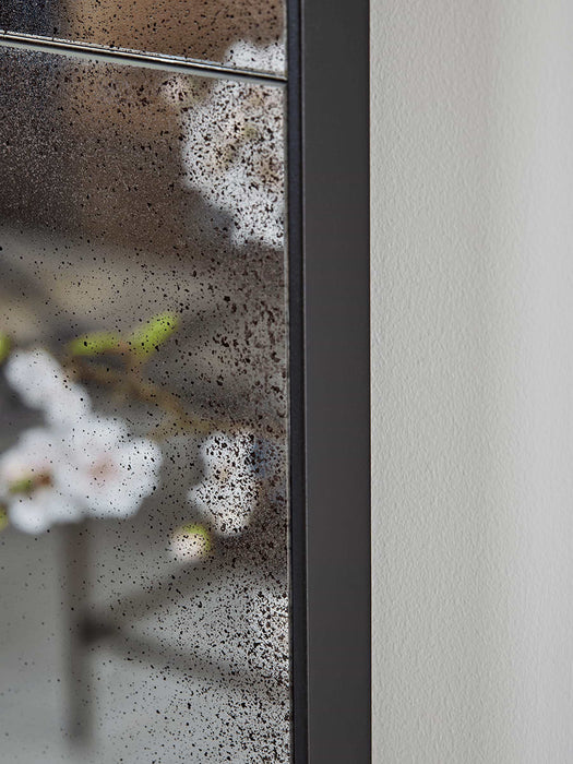 Aged Glass Panel Mirror