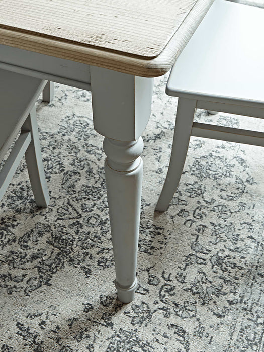 Soft Grey & Pine Dining Table - Square
