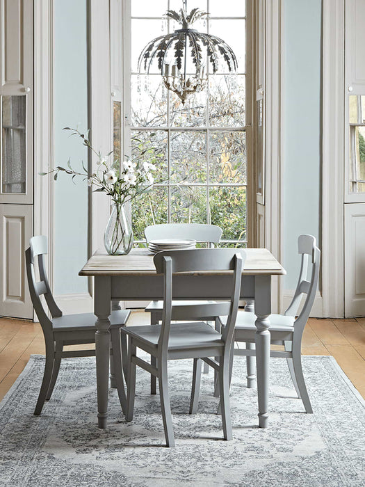 Soft Grey & Pine Dining Table - Square