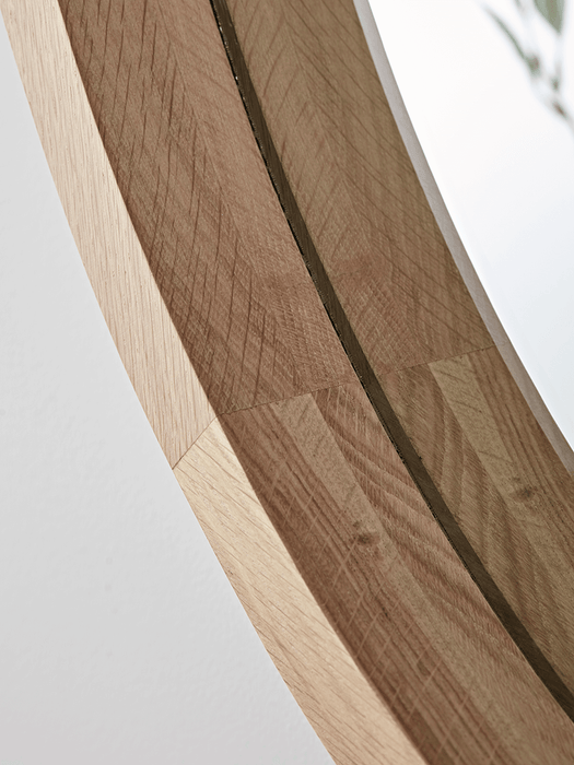 Round Oak Mirror