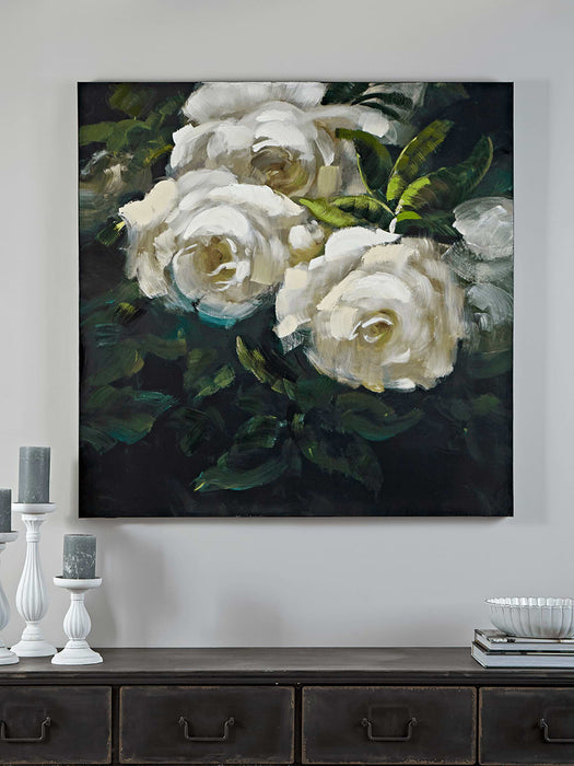 White Roses Canvas