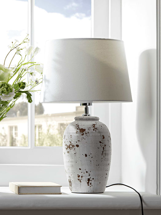 Rustic Stone Table Lamp