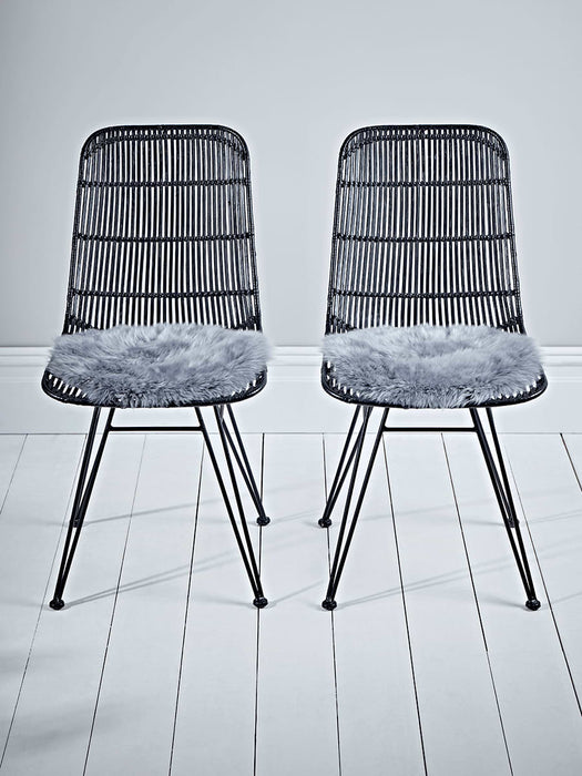 Sumptuous Sheepskin Seat Pad - Grey