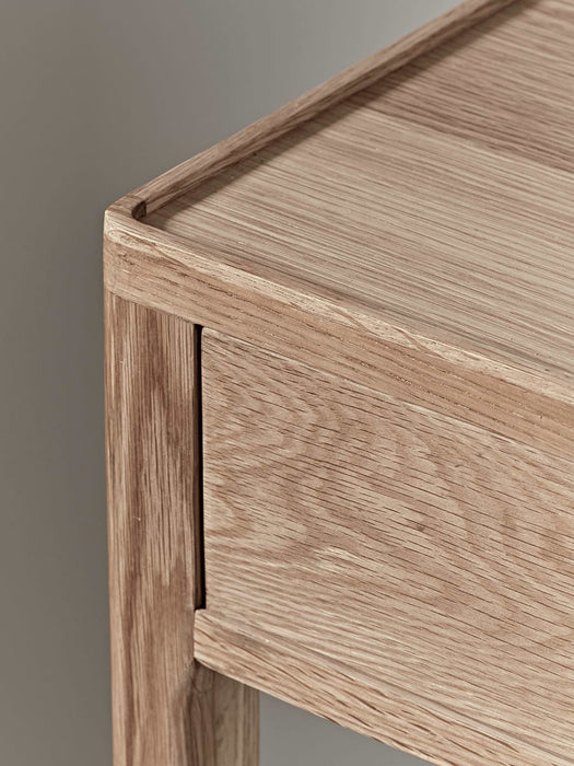 Oak Storage Console Table