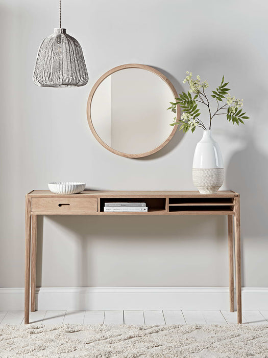 Round Oak Mirror