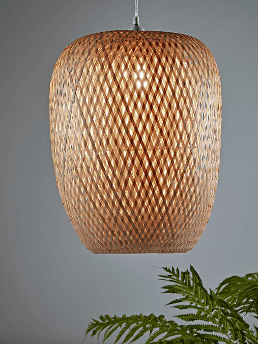 Woven Bamboo Pendant - Large