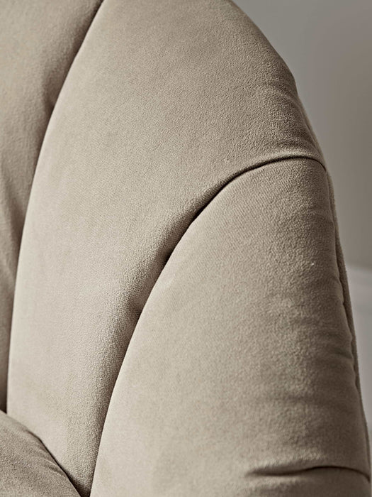 Velvet Tub Chair - Oat