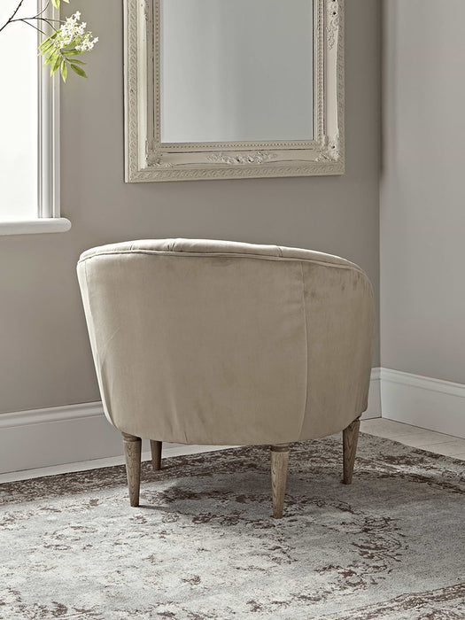 Velvet Tub Chair - Oat
