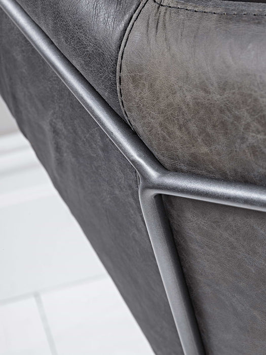 Black Vintage Style Leather Armchair