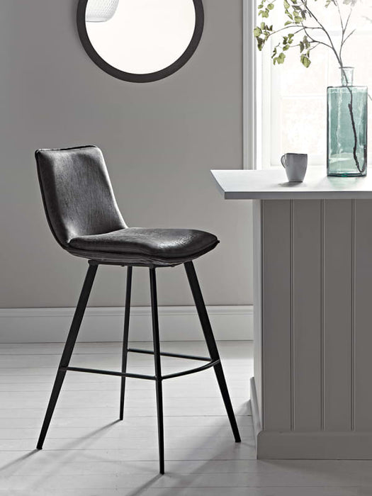 Two Williamsburg High Stools - Carbon